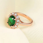 Elegant Green Crystal Ring for Women – ZHOUYANG R088