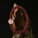 Natural Garnet Stone & Pink Crystal & Agate & Amazonite Female Beads Bracelet