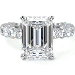 Luxury Princess Silver Color Designer Engagement Ring
