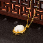 Simple Opal Water Drop Pendant NecklaceNecklace