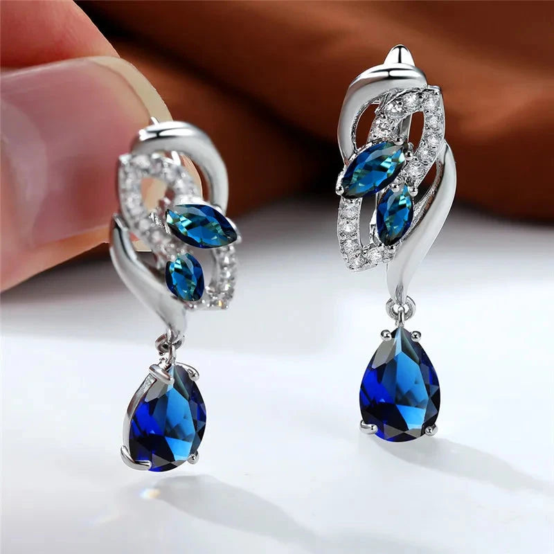 Luxury Crystal Clip Earrings for Women