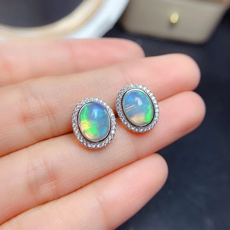 7*9MM Opal Ring, Necklace, Earring and Jewelry SetJewelry SetsEarring4.5