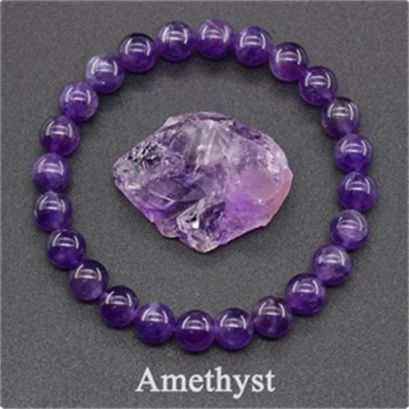 Natural Amethyst Quartz Beaded Bracelets Health BraceletYA3182-1