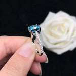 Aquamarine Ring Hand Jewelry