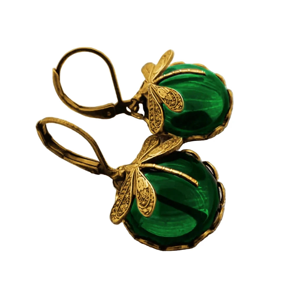 Moonlight Stone Dragonfly Earrings – European & American StyleE4111