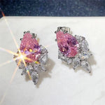 Pear Shaped CZ Studs Earrings for Women