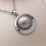 New Fashion Round Simulated-Pearl Pendant Necklace for WomenWGDG