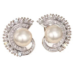 Light Luxury Geometric Imitation Pearl Earrings for Women