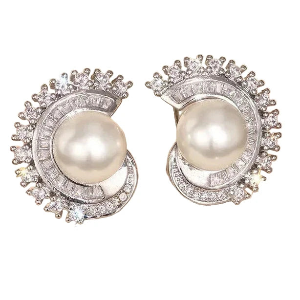 Light Luxury Geometric Imitation Pearl Earrings for Women