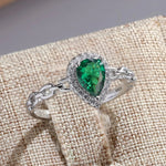 925 Sterling Silver Topaz Ring Lace HollowingFFMM0325CHINA
