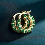 Brilliant Round Zirconia Hoop Earrings Circle Versatile LookE3637