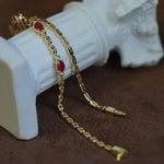 Light luxury silver Ruby Diamond Bracelet