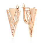 Glossy Ethnic Drop Earrings for WomenROSE GOLD COLOR