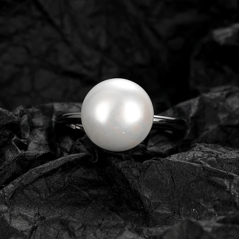 Romantic Simple Round Pearl Ring