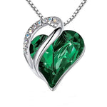 Birthstone Heart Birthday Gift Rhinestonegreen