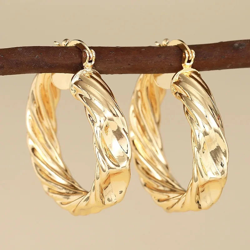 European and American Geometric Ring EarringsE4440