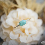 Natural Larimar 925 Sterling Silver Gold Plated RingRing5