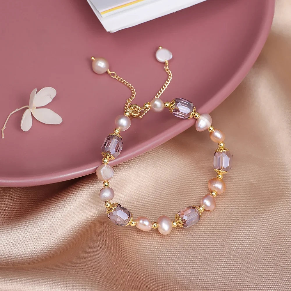 Natural Freshwater Pearl Bracelet for Women Summer Accessories