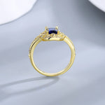 5*7mm Sapphire Gemstone Ring Hollowed-out0