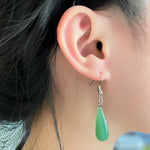 Natural Stone Dangle Earrings For Women Drop Pendant Apatite Speckled Stone Stainless Steel Earrings Wedding Jewelry WholesaleGreen Aventurine