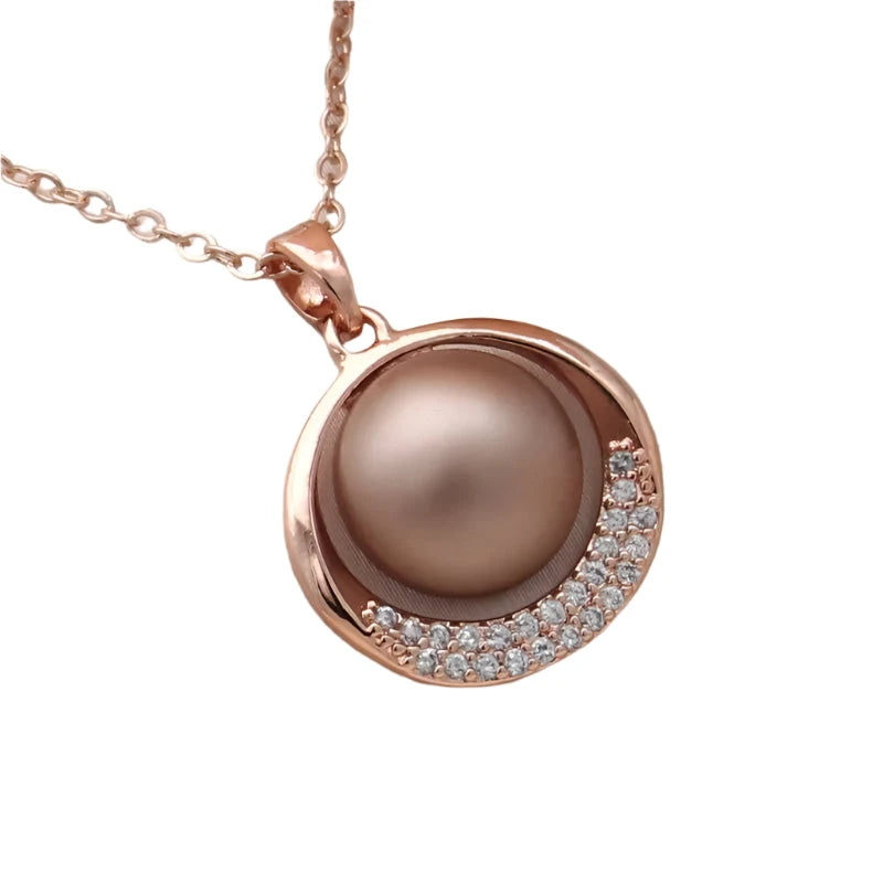 New Fashion Round Simulated-Pearl Pendant Necklace for WomenRGRD