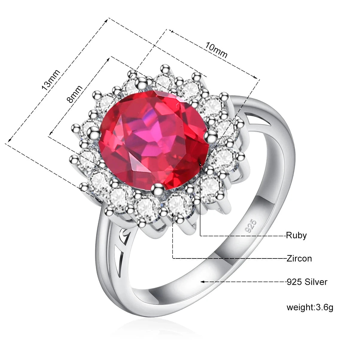 Aquamarine Birthstone Genuine S925 Silver Ring LuxuryRuby-R11