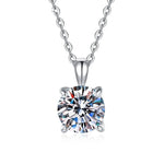 925 Silver Crystal Zircon Necklace for Women