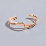 White Shellfish Bracelets Board Bend Metal Bangles Womens Hand Bracelets Geometric C- shaped Opening Bracelets Jewelry Giftspink