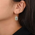 Ethnic Cut Design Sapphire 925 Sterling Silver Dangle Drop EarringsEarrings