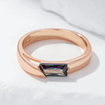 Kienl Hot Square Colorful Natural Zircon Ring for Women 585 Rose Gold Color Exquisite Wedding Accessories Daily Fine Jewelry
