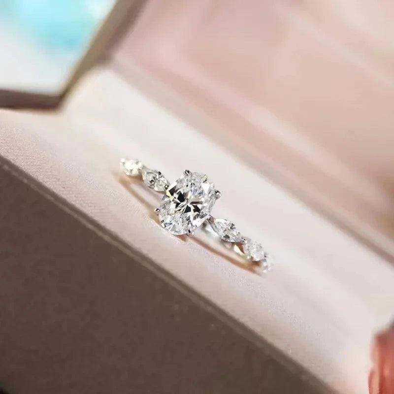 925 Sterling Silver Zircon Ring for Women