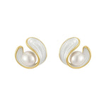 Exquisite Pearl & Enamel Earrings for Women