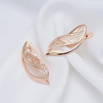 Glossy Hollow Dangle Earrings for Women – Rose Gold Ethnic Bridal Jewelry