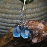 Reiki Healing Stone 1 Pair Natural Aquamarine Earrings