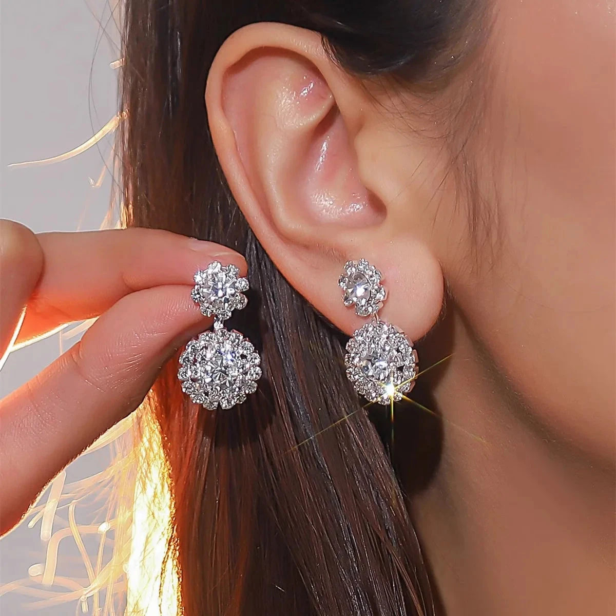 Elegant Snowflake Stud Earrings