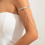 Boho Crystal Pendant Cuff Open Bangles