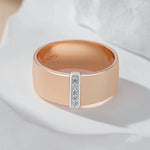 Luxury Natural Zircon 10mm Width Rings For Women