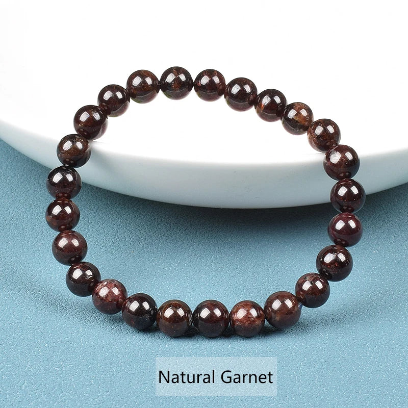 Natural Dark Red Garnet Bracelet