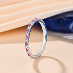 Sapphire Moissanite 925 Sterling Silver Wedding Ring0