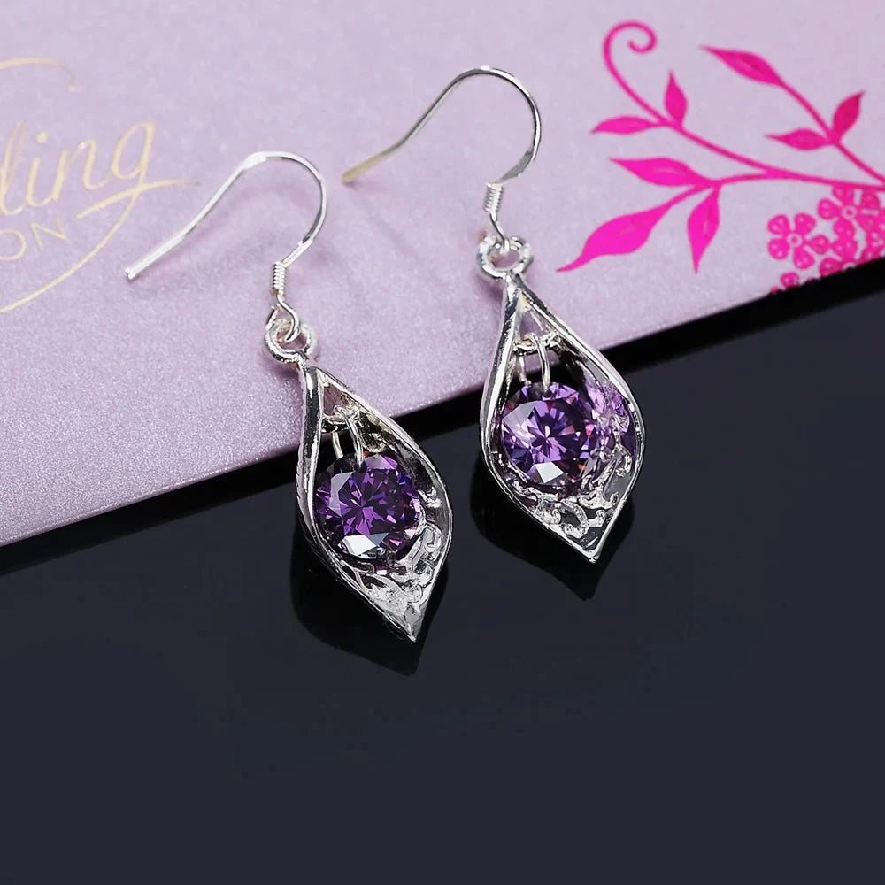 Amethyst Shell Earrings