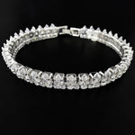 Luxury Silver Bracelet Bangle for Womens8256-white