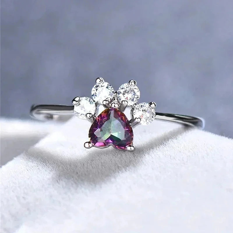 2025 New Fashion Cute Women's Colorful Zirconia Engagement Ring Design Finger Accessories Party Jewelry