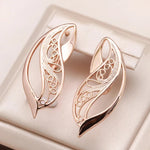 Glossy Hollow Dangle Earrings for Women – Rose Gold Ethnic Bridal Jewelry