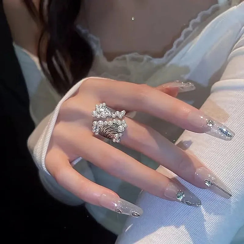Korean Design Sense Pearl Ring