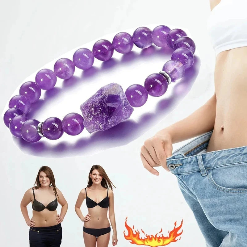 Natural Amethyst Quartz Beaded Bracelets Health Bracelet