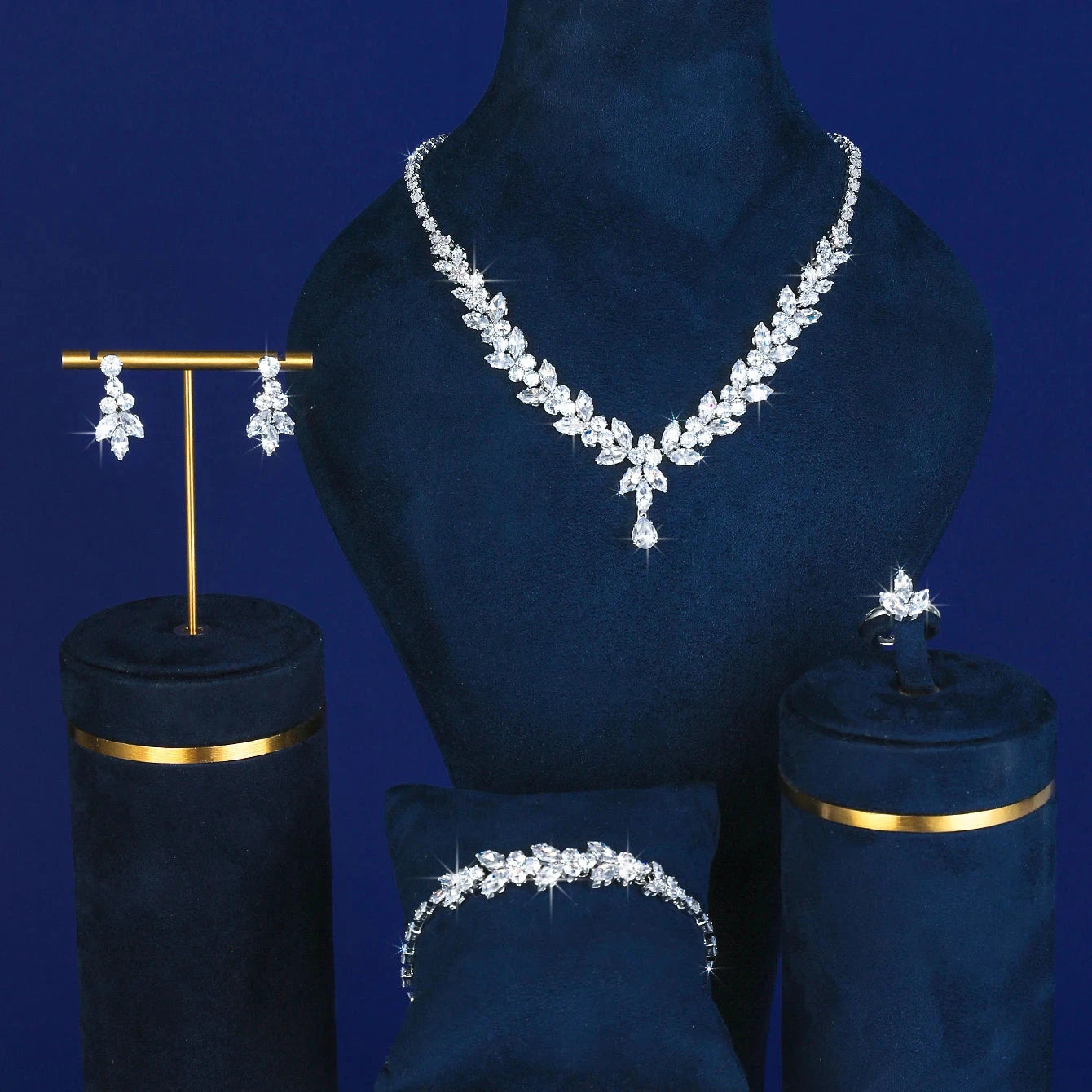 Wedding Festival Luxurious Cubic Zirconia Jewelry SeSilver
