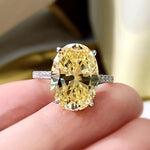 Luxury 5ct Topaz Finger Ring 925 Sterling Silver