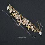 Bohemian Beach Style Bracelet Starfish Shell Charm Bangle
