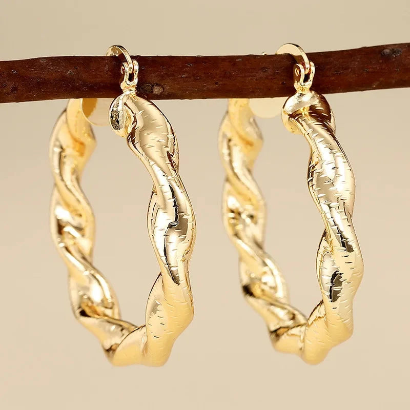 European and American Geometric Ring EarringsE4445