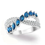 Crossover Cubic Zirconia Ring for WomenT05616